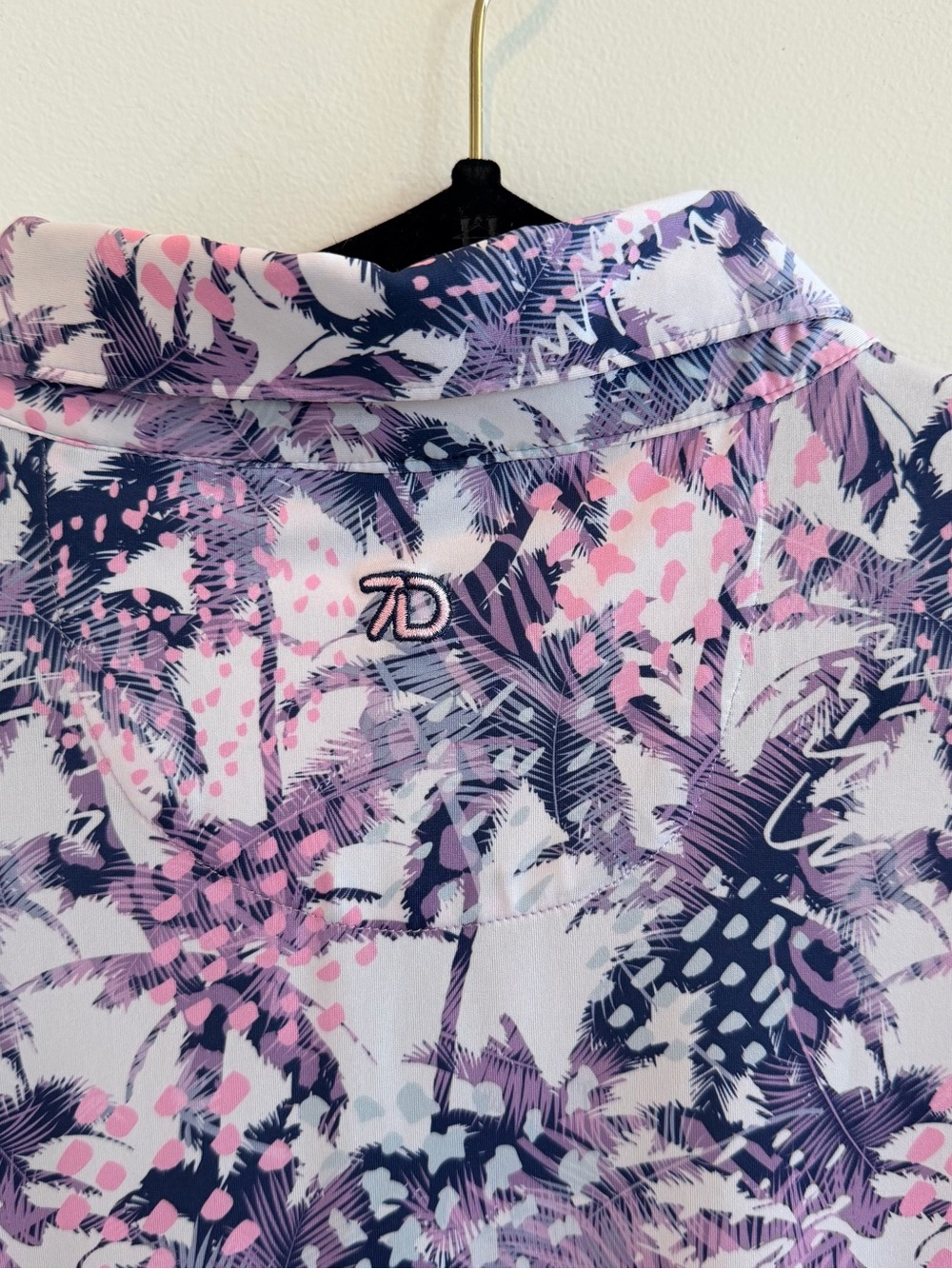 7 Diamonds Floral Print Lightweight Polo Golf Shirt Men’s Size XL - Picture 6 of 9